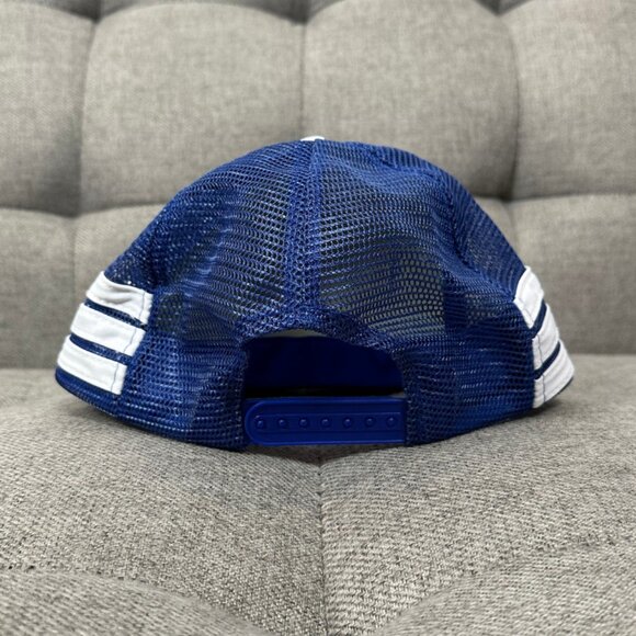 Vintage Richmond E.R.T. Patch Men's Blue/White Striped Trucker Snapback Hat - Picture 6 of 8